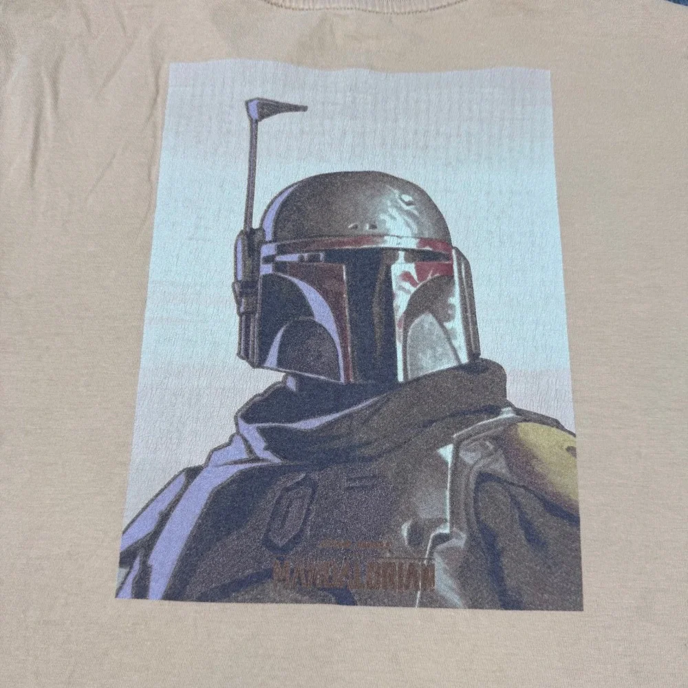Gap‎ Teen T-Shirt Kids 14-16 Tan Star Wars Boba Fett Graphic Tee Short Sleeve